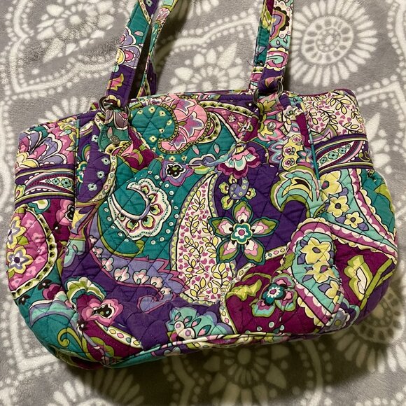 Vera Bradley Heather Pattern 2 bags!  Bowler bag (EUC) and Glenna - Picture 11 of 16